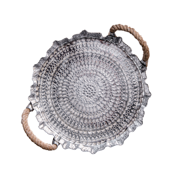 Boho Round Aliminium Plate