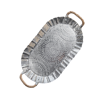 Boho Oval Aliminium Tray