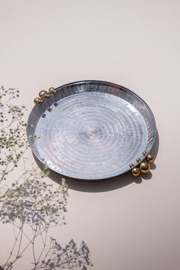 Aluminum handmade Circular Ra collection with copper handles