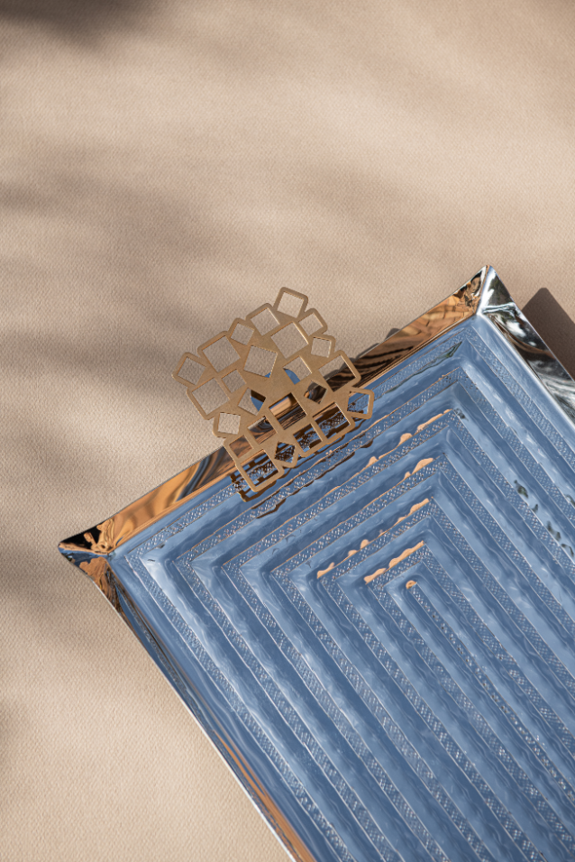 Stainless handmade Ra collection with copper handmade accessories